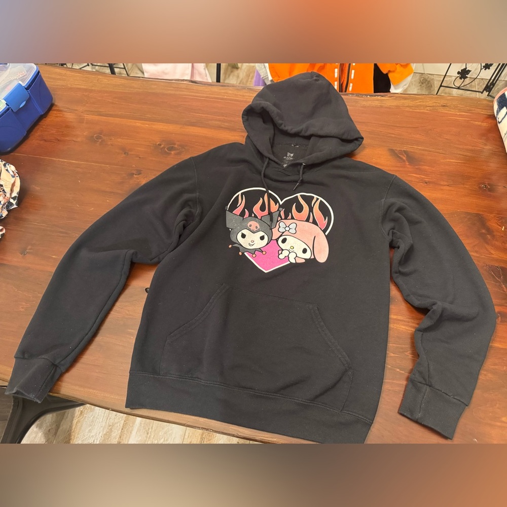 Kuromi Classic Black Hoodie size S.